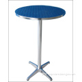 Rustless aluminum table with round table top